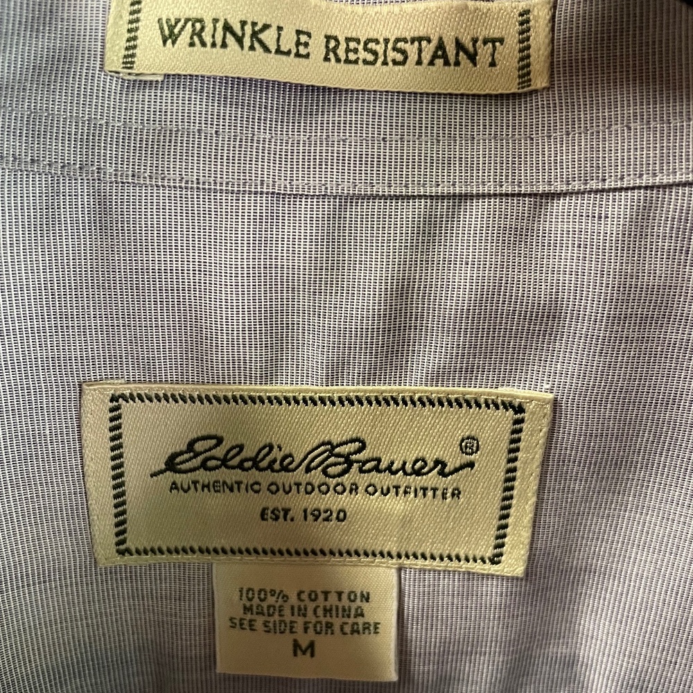 Eddie Bauer Button Down, Grey, Size Medium - image 2